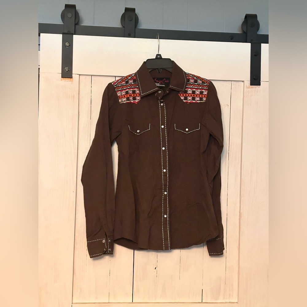 Sherry Cervi x RU Apparel size M rodeo shirt.